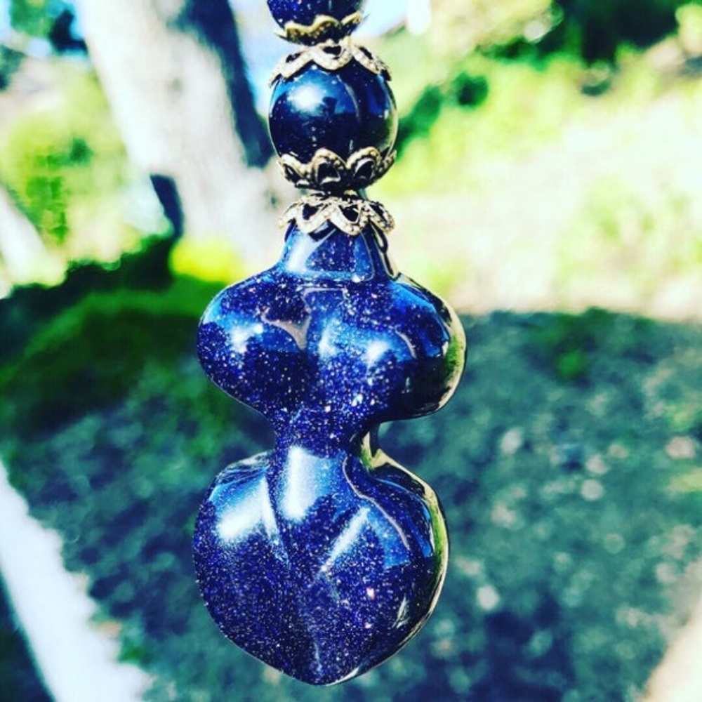 Blue Sandstone Goddess Pendant Car Charm/Hanger
